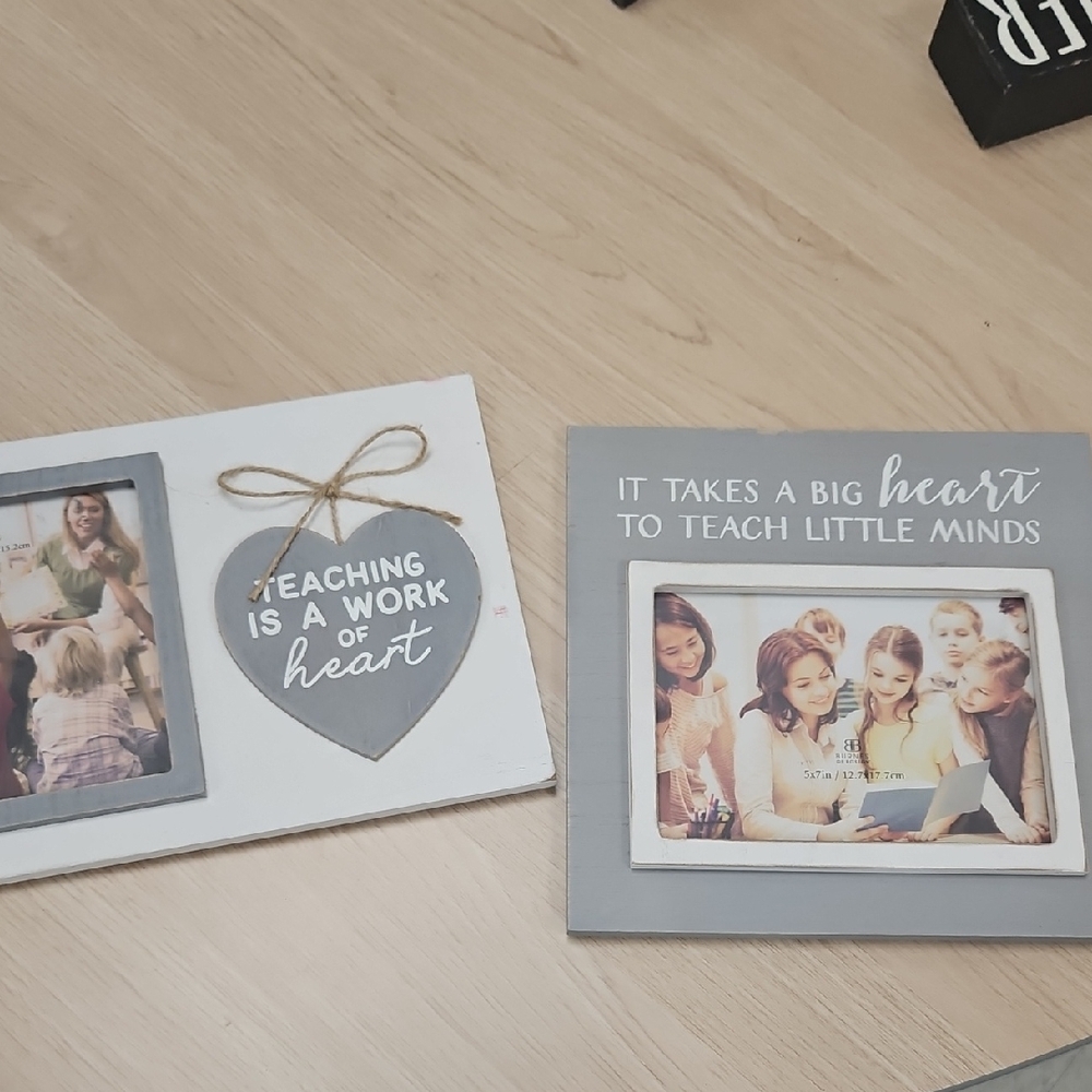 Heartfelt Teacher Photo Frame Set - Gray and White